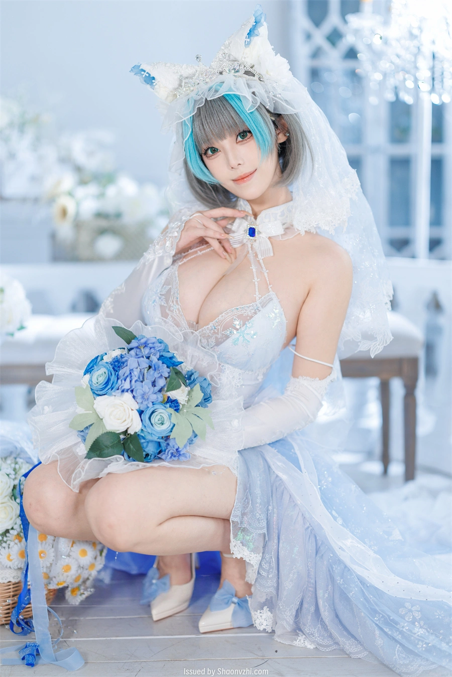 COSPLAY 蜜汁猫裘 NO.118 碧蓝航线 柴郡花嫁[125P]