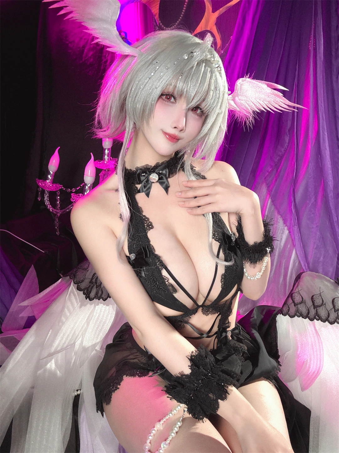 [在线图集] COSPLAY rioko凉凉子 碧蓝航线 珍珠号 魔堡中的堕天使 [20P]